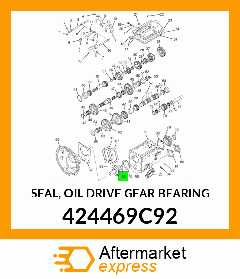 SEAL, OIL DRIVE GEAR BEARING 424469C92