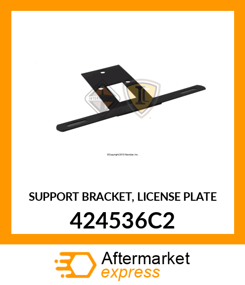 SUPPORT BRACKET, LICENSE PLATE 424536C2