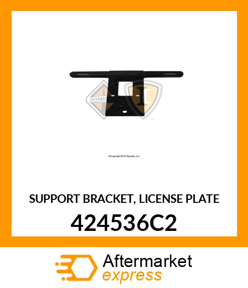 SUPPORT BRACKET, LICENSE PLATE 424536C2