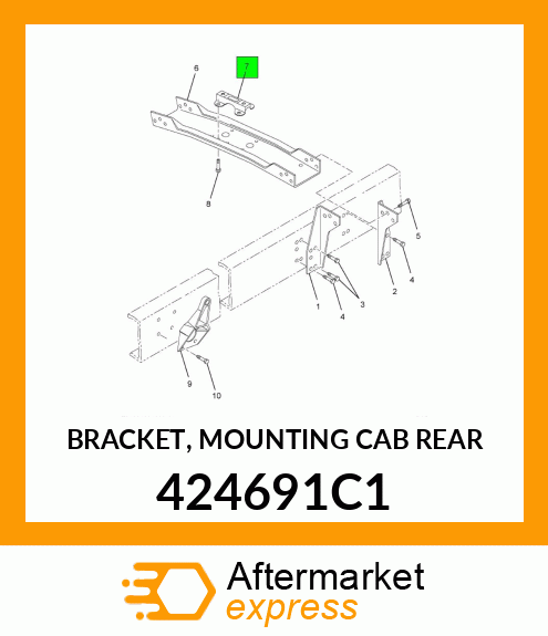 BRACKET, MOUNTING CAB REAR 424691C1