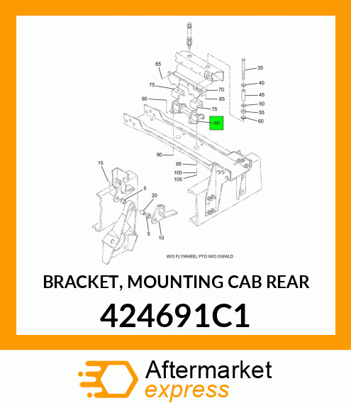 BRACKET, MOUNTING CAB REAR 424691C1