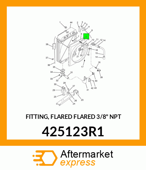 FITTING, FLARED FLARED 3/8" NPT 425123R1