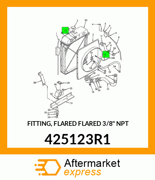 FITTING, FLARED FLARED 3/8" NPT 425123R1