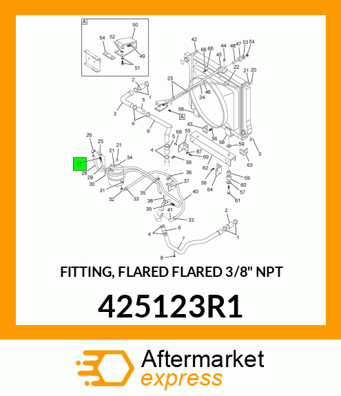 FITTING, FLARED FLARED 3/8" NPT 425123R1