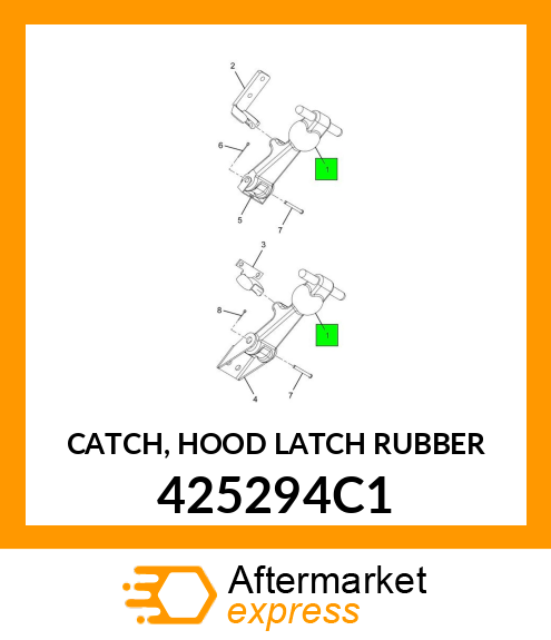 CATCH, HOOD LATCH RUBBER 425294C1