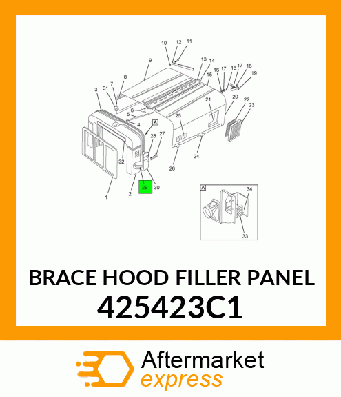 BRACE HOOD FILLER PANEL 425423C1