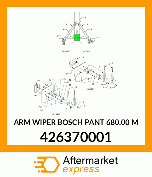 ARM WIPER BOSCH PANT 680.00 M 426370001