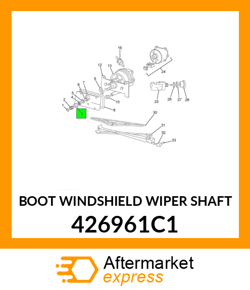 BOOT WINDSHIELD WIPER SHAFT 426961C1