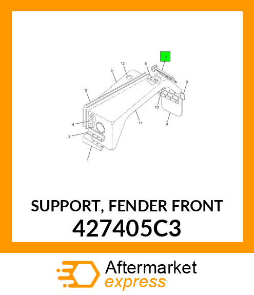 SUPPORT, FENDER FRONT 427405C3