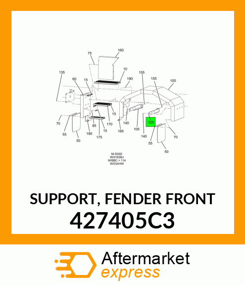 SUPPORT, FENDER FRONT 427405C3