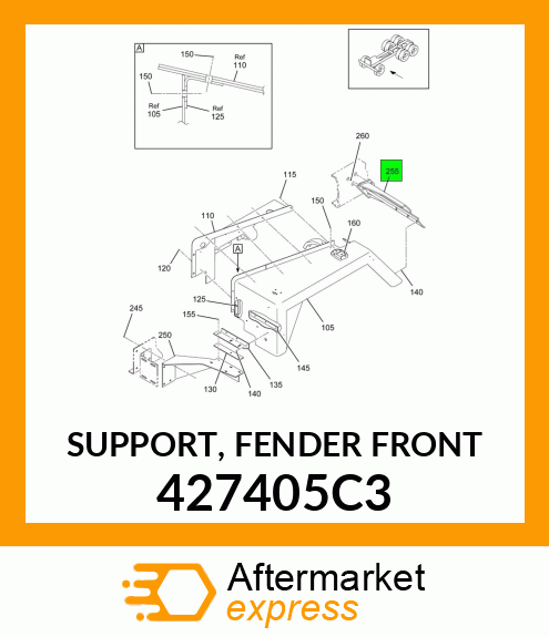 SUPPORT, FENDER FRONT 427405C3