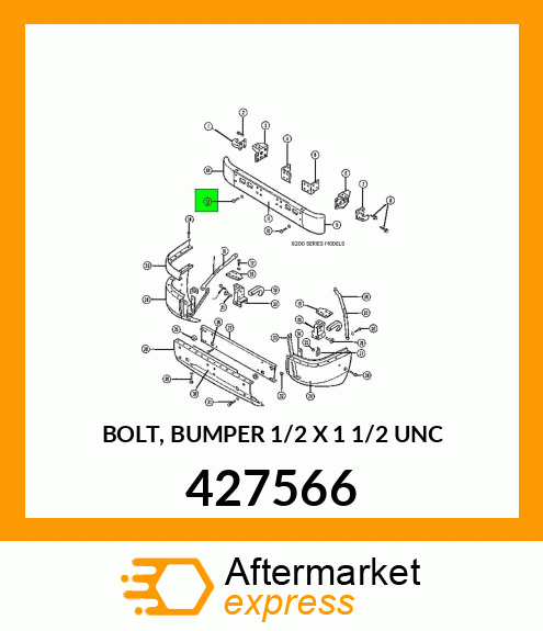 BOLT, BUMPER 1/2" X 1 1/2" UNC 427566