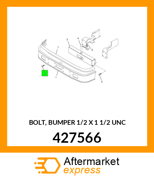 BOLT, BUMPER 1/2" X 1 1/2" UNC 427566