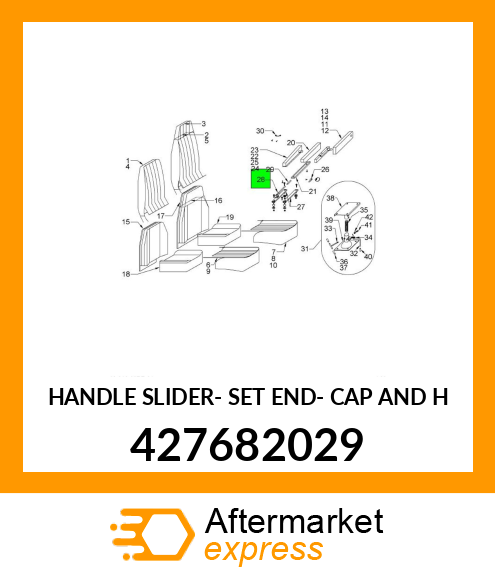 HANDLE SLIDER- SET END- CAP AND H 427682029