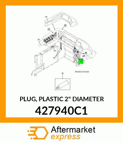 PLUG, PLASTIC 2" DIAMETER 427940C1