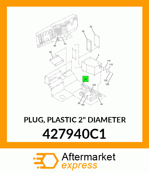 PLUG, PLASTIC 2" DIAMETER 427940C1