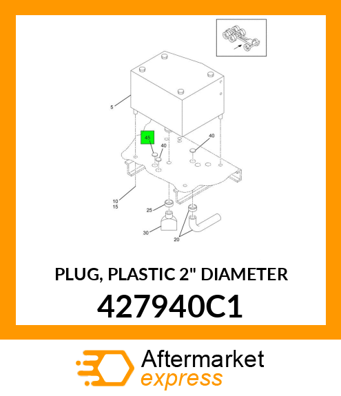 PLUG, PLASTIC 2" DIAMETER 427940C1