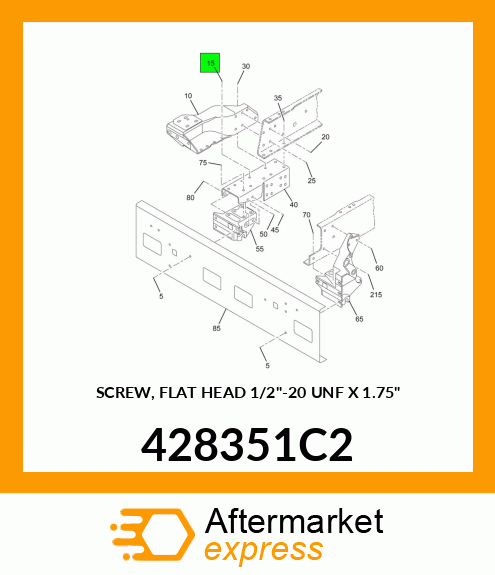 SCREW, FLAT HEAD 1/2"-20 UNF X 1.75" 428351C2
