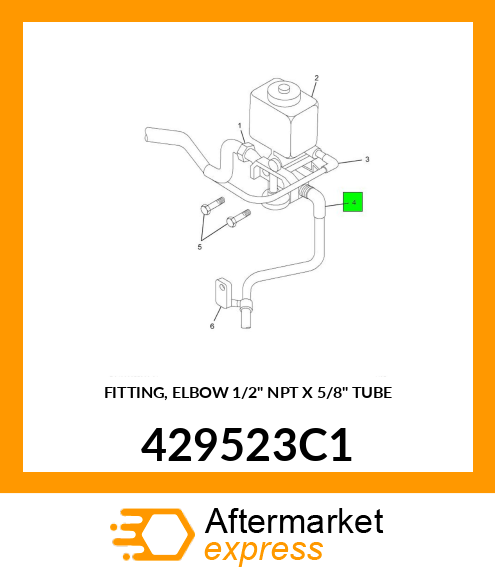 FITTING, ELBOW 1/2" NPT X 5/8" TUBE 429523C1