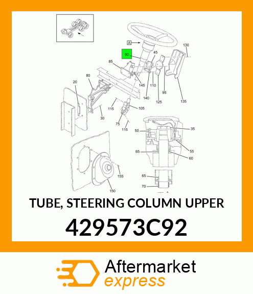 TUBE, STEERING COLUMN UPPER 429573C92