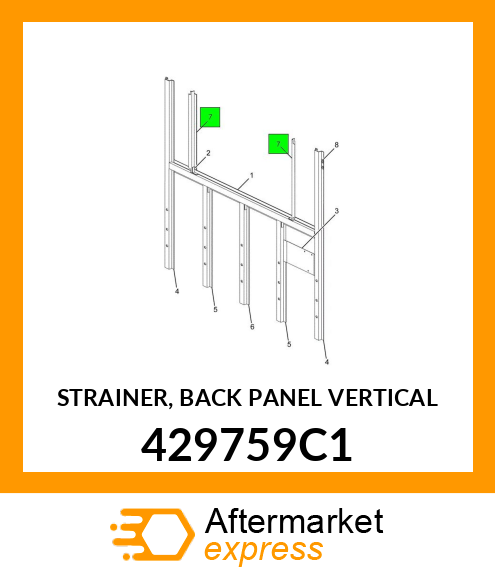 STRAINER, BACK PANEL VERTICAL 429759C1