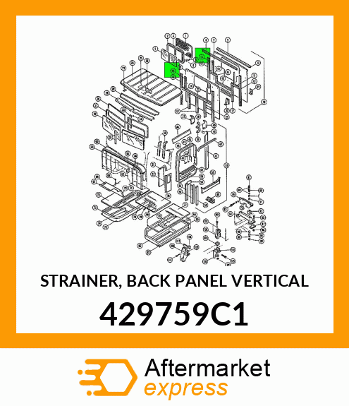 STRAINER, BACK PANEL VERTICAL 429759C1