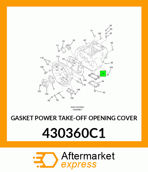 GASKET POWER TAKE-OFF OPENING COVER 430360C1