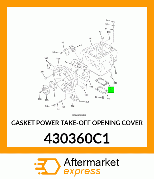 GASKET POWER TAKE-OFF OPENING COVER 430360C1