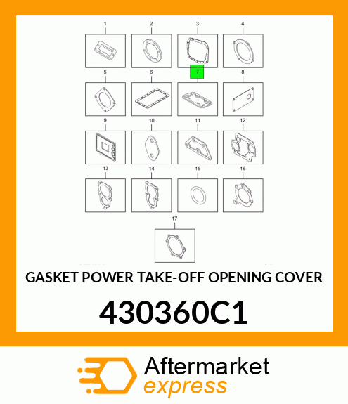 GASKET POWER TAKE-OFF OPENING COVER 430360C1