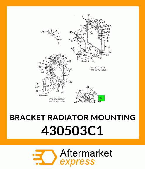 BRACKET RADIATOR MOUNTING 430503C1