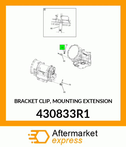 BRACKET CLIP, MOUNTING EXTENSION 430833R1