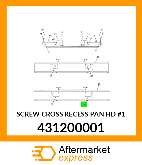 SCREW CROSS RECESS PAN HD #1 431200001