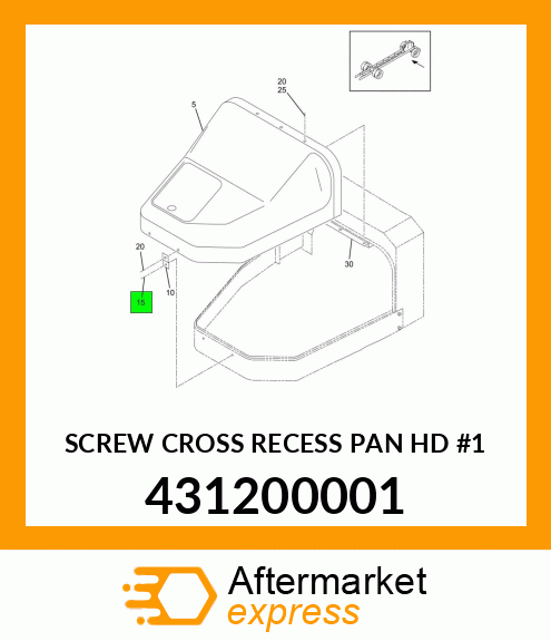 SCREW CROSS RECESS PAN HD #1 431200001