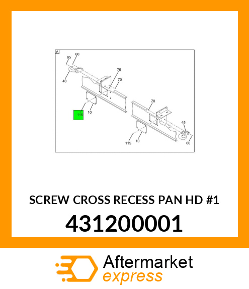 SCREW CROSS RECESS PAN HD #1 431200001