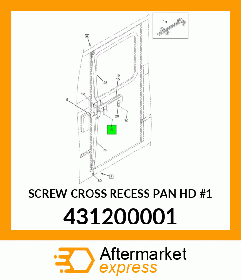 SCREW CROSS RECESS PAN HD #1 431200001