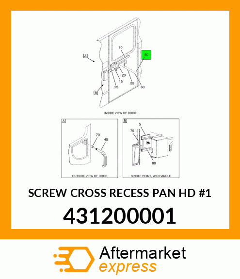 SCREW CROSS RECESS PAN HD #1 431200001