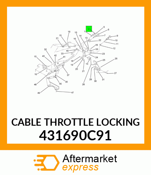 CABLE THROTTLE LOCKING 431690C91