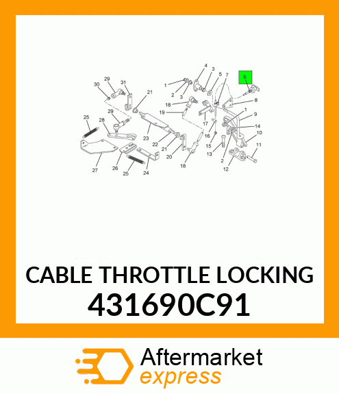 CABLE THROTTLE LOCKING 431690C91