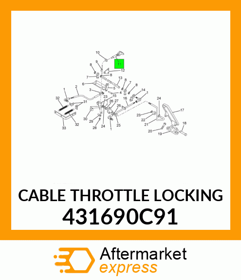 CABLE THROTTLE LOCKING 431690C91