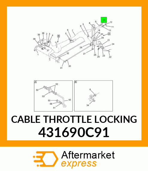 CABLE THROTTLE LOCKING 431690C91