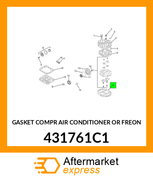 GASKET COMPR AIR CONDITIONER OR FREON 431761C1