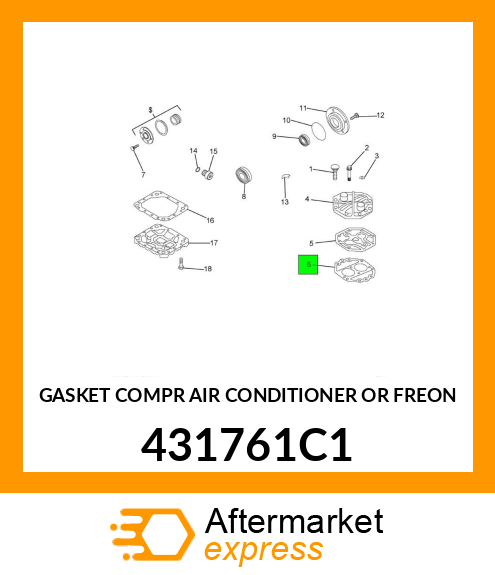 GASKET COMPR AIR CONDITIONER OR FREON 431761C1