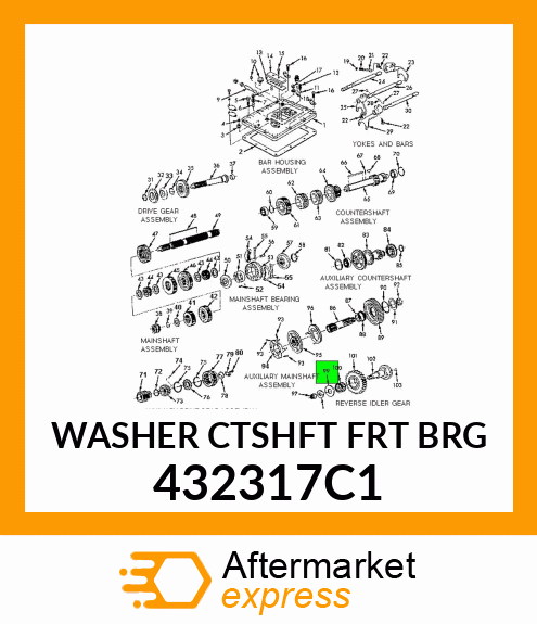 WASHER CTSHFT FRT BRG 432317C1