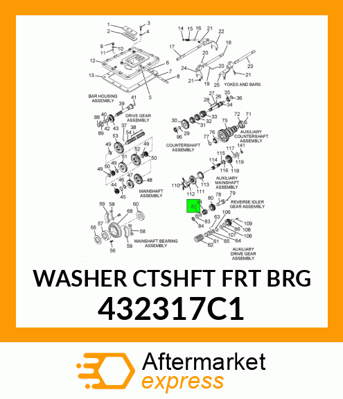 WASHER CTSHFT FRT BRG 432317C1