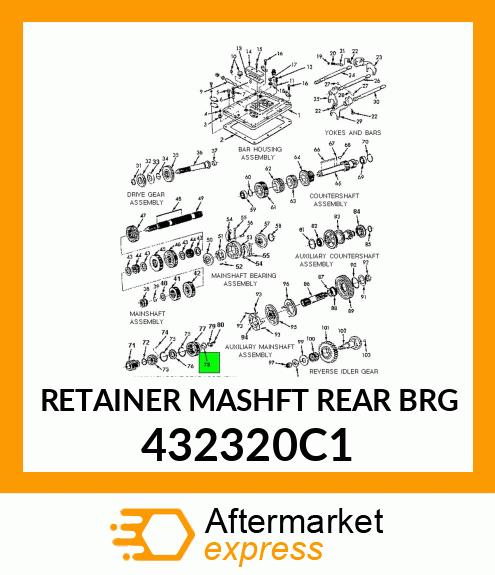 RETAINER MASHFT REAR BRG 432320C1