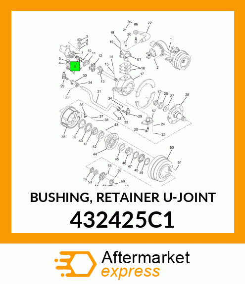 BUSHING, RETAINER U-JOINT 432425C1