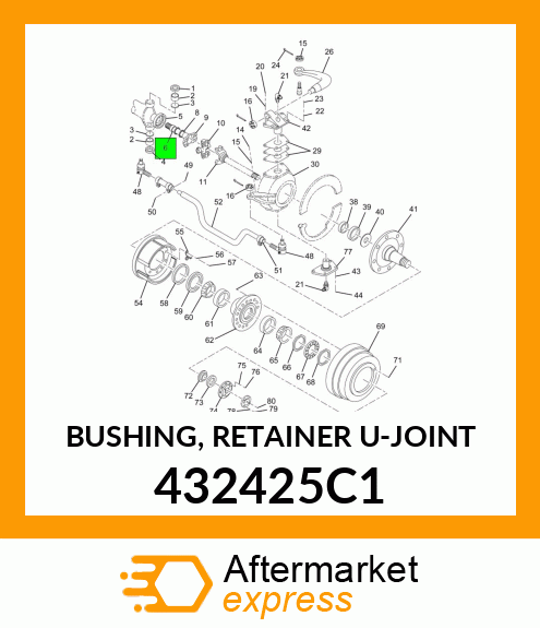 BUSHING, RETAINER U-JOINT 432425C1