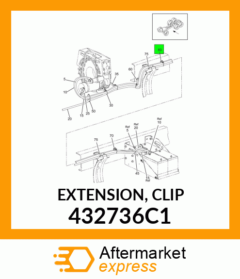 EXTENSION, CLIP 432736C1