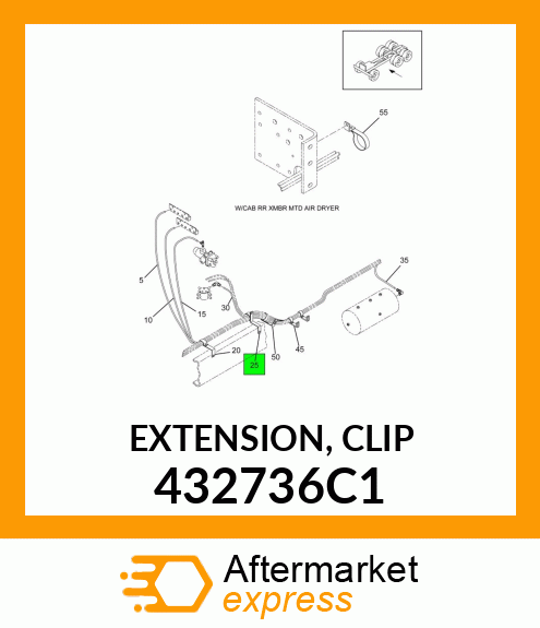 EXTENSION, CLIP 432736C1