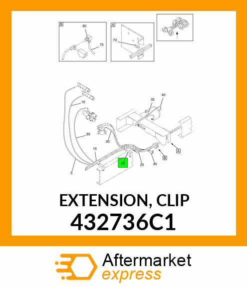 EXTENSION, CLIP 432736C1